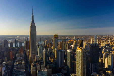 纽约市城市景观航拍图片
