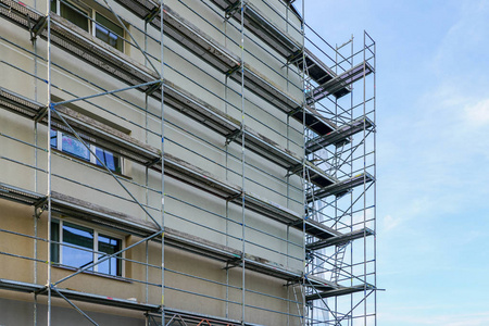 therepai 楼,建筑外墙热隔离楼外保温施工房屋外墙的建筑隔热和覆层的