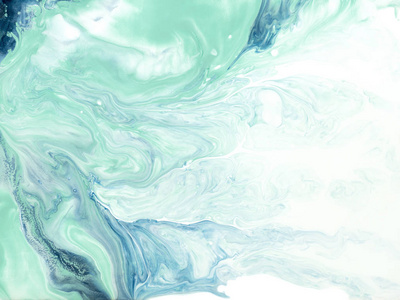 蓝绿水彩图片