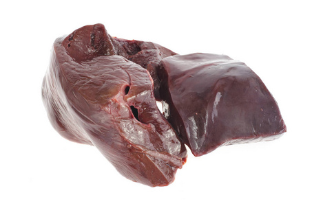 白底生牛肝照片