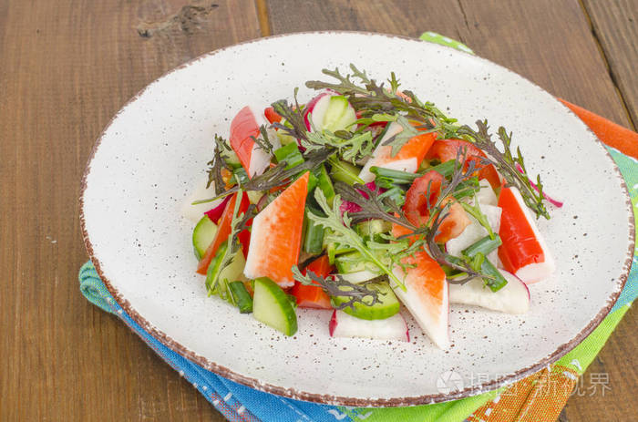freshvegetablesaladwithcrabsticks