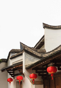 白色中国历史建筑立面建筑细部照片