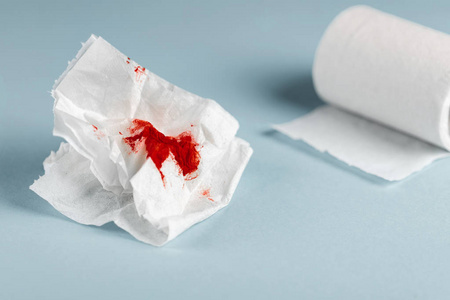 月经卫生纸的血图片