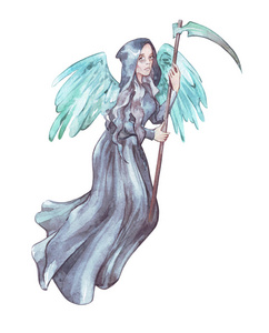 带着镰刀的死亡天使照片