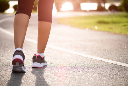 踏步,步行和户外运动的概念.照片