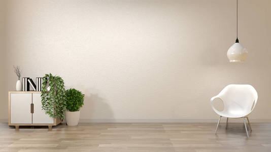 禅宗客厅空白墙背景装饰日式图片