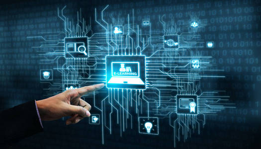 数字化教学学生网络学习与大学理念照片