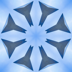 八面金属制成的星形照片