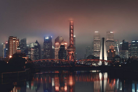 上海天际夜景图片