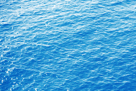蓝色的大海或海洋的景色.背景,图案,纹理,壁纸,蓝色丝绸面料.