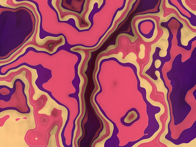 抽象的现代彩色金属丝背景平面艺术设计三维渲染