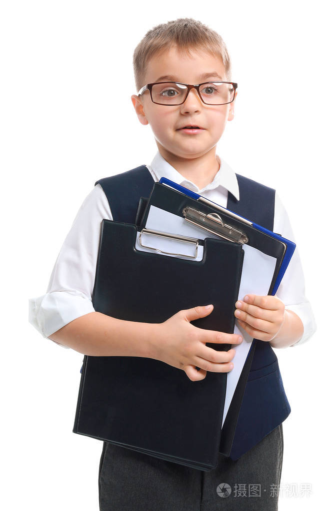 白底可爱小商人