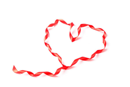 白底红绸心照片