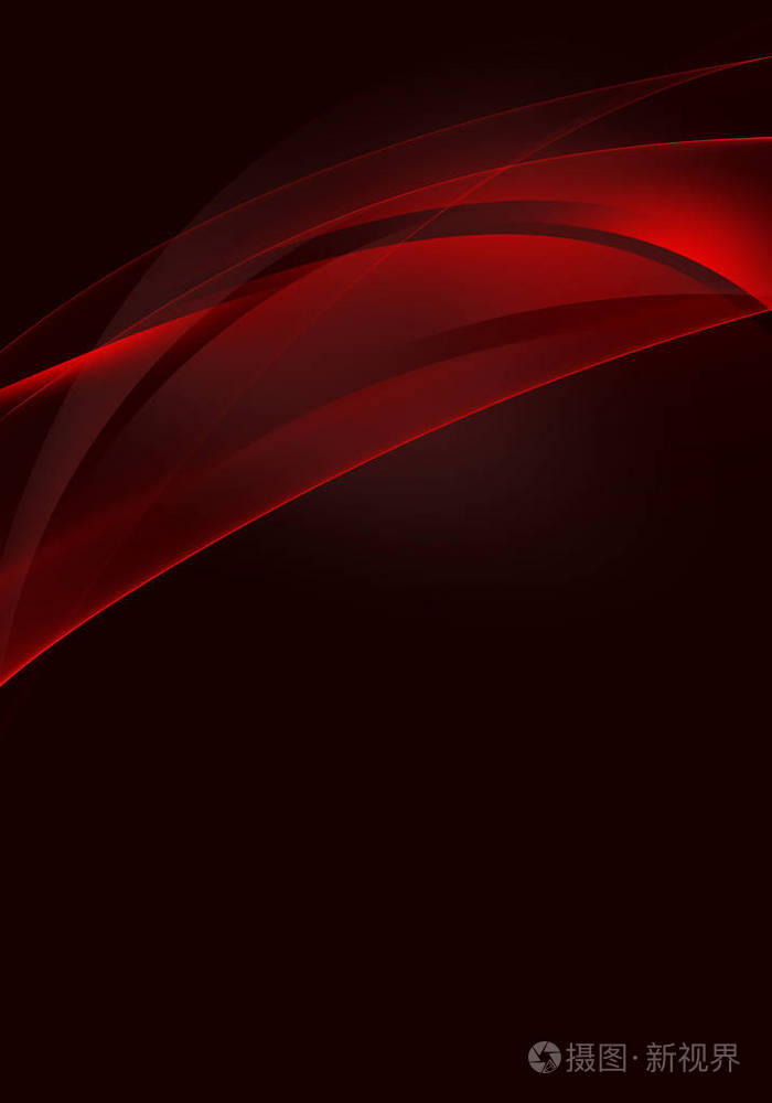 抽象背景波黑色和红色抽象背景墙纸或名片