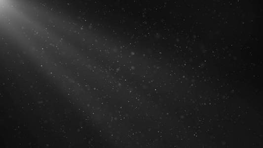 美丽的白色浮尘颗粒,闪耀着光芒.三维渲染照片