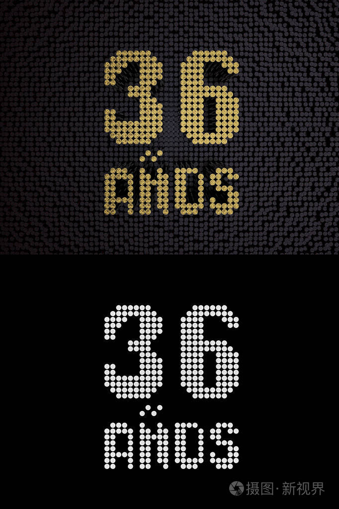 西班牙文铭文黄金数字36年