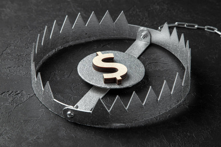 美元钱陷阱图片