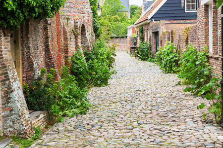 荷兰历史小镇韦尔的街景图片