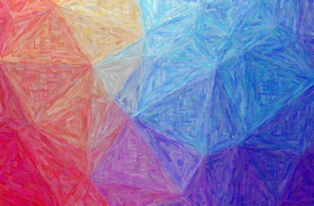 蓝,红,黄三色背景的抽象插图照片