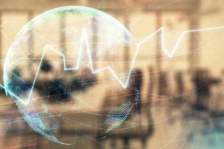 多重曝光.国际金融概念照片
