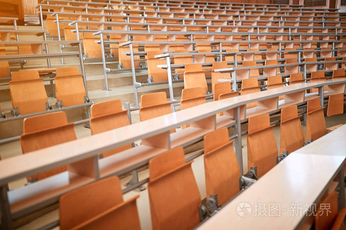 Empty seats in new modern lecture hall or classroom
