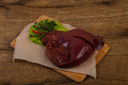 猪的肝生猪肝照片