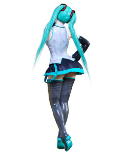 3d漫画cosplay动漫女孩.照片