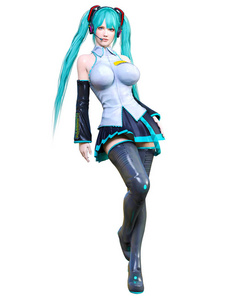 3d漫画cosplay动漫女孩.照片