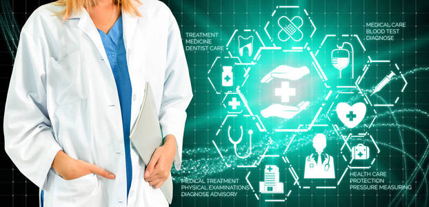 医院里有医疗保健图片的医生照片