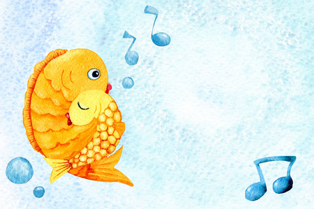 卡通鱼让婴儿入睡.