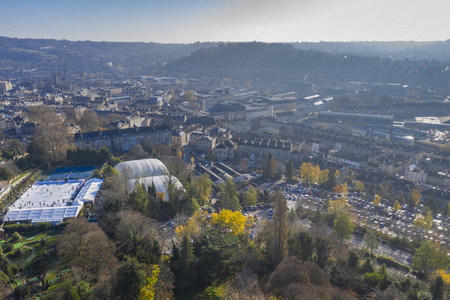 英国萨默塞特巴斯空中城市景观图片