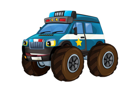 警车画图片