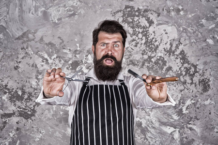 复古理发师.注意面部毛发.胡子剃须.理发工具.