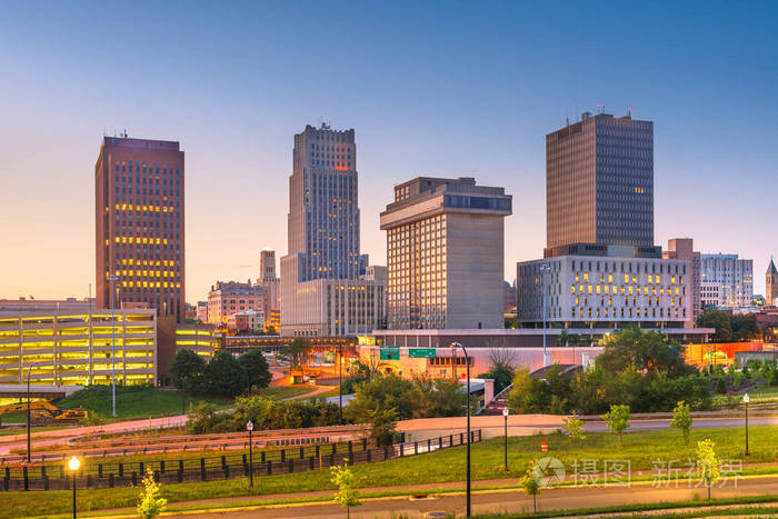 美国俄亥俄州阿克伦镇天际线