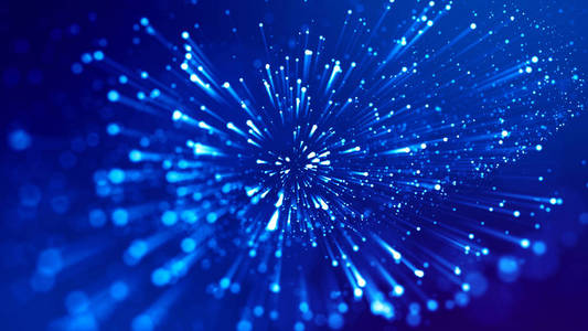 蓝光般的激光表演,为节日带来明亮的气氛照片