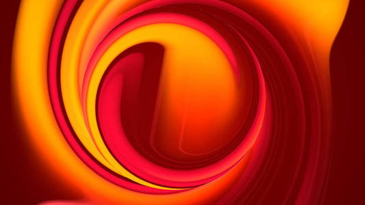 用红橙黄扭曲的颜色梯度绘制抽象背景.