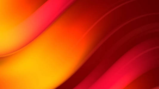 用红橙黄扭曲的颜色梯度绘制抽象背景.