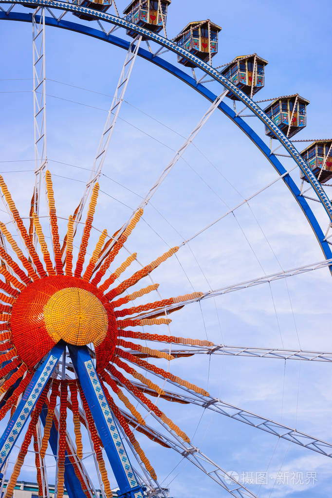 柏林柏林圣诞集市上的摩天轮