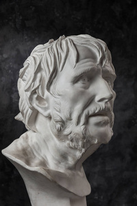 石膏雕塑人脸.照片
