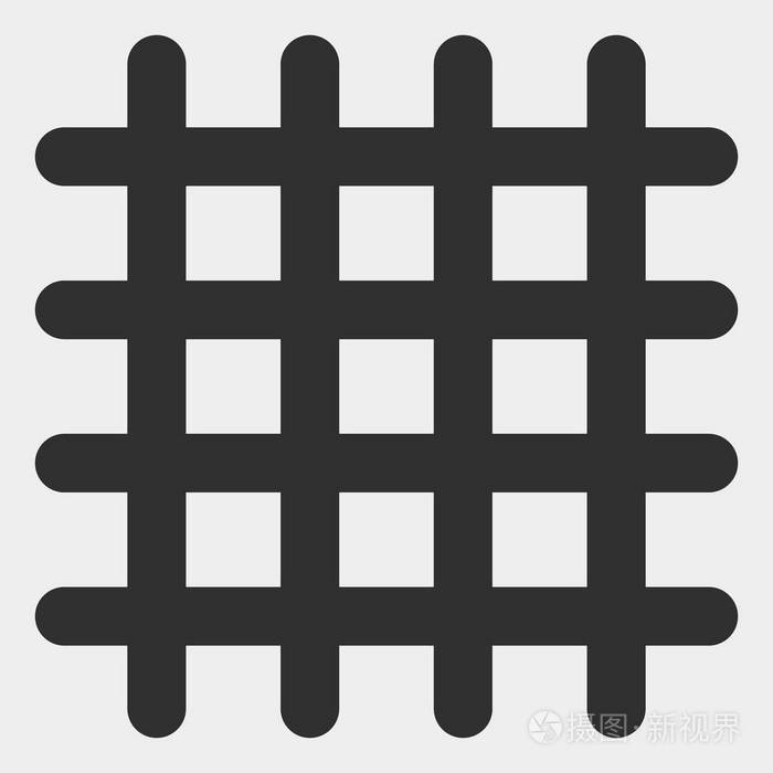 白色背景上的光栅网格图标