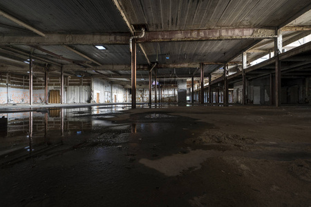 底特律废弃工厂废墟图片