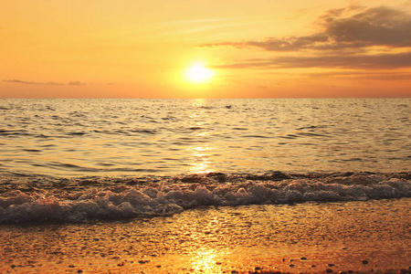 前景中的大海.背景照片