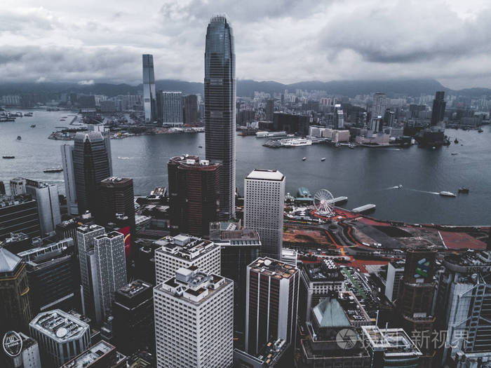 从香港市上空看空中城的景观照片 正版商用图片2nqikk 摄图新视界