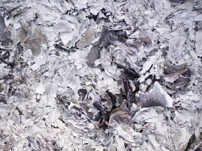 为祖先烧纸的灰烬