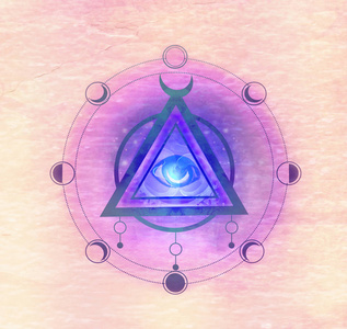 第三只眼神秘符号的插图照片