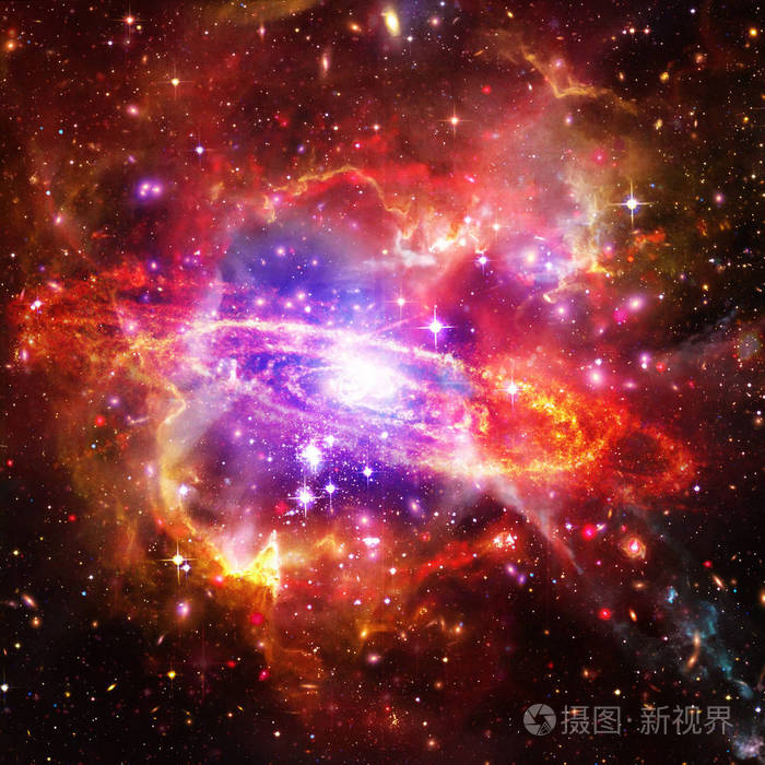 星系和恒星。这张图片的元素由美国宇航局提供。
