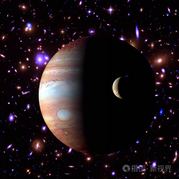木星和它的月亮这幅图像的元素由na提供