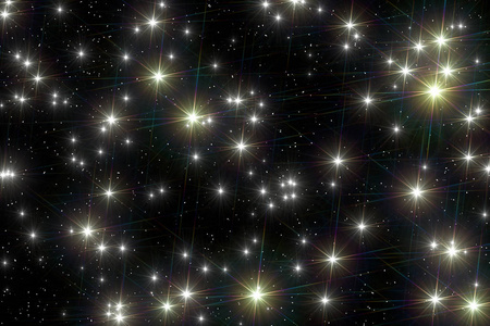 天空中美丽的星星背景插画