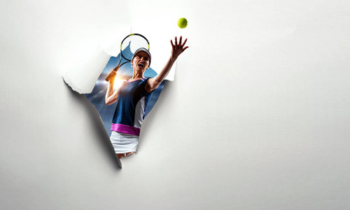 纸洞效应与网球运动员图片