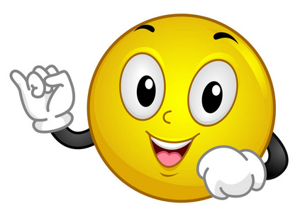 吉祥物笑脸小指发誓插图照片